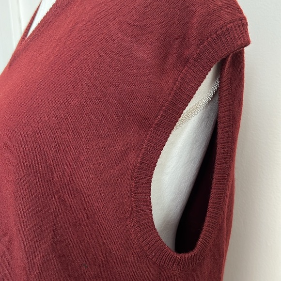 PRONTO UOMO Sweater Vest Size L 100% Merino Wool - Picture 2 of 4